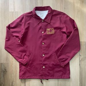 Doom Sayers Club Snake Shake Coaches Vinyl Jacket Skate Maroon Small